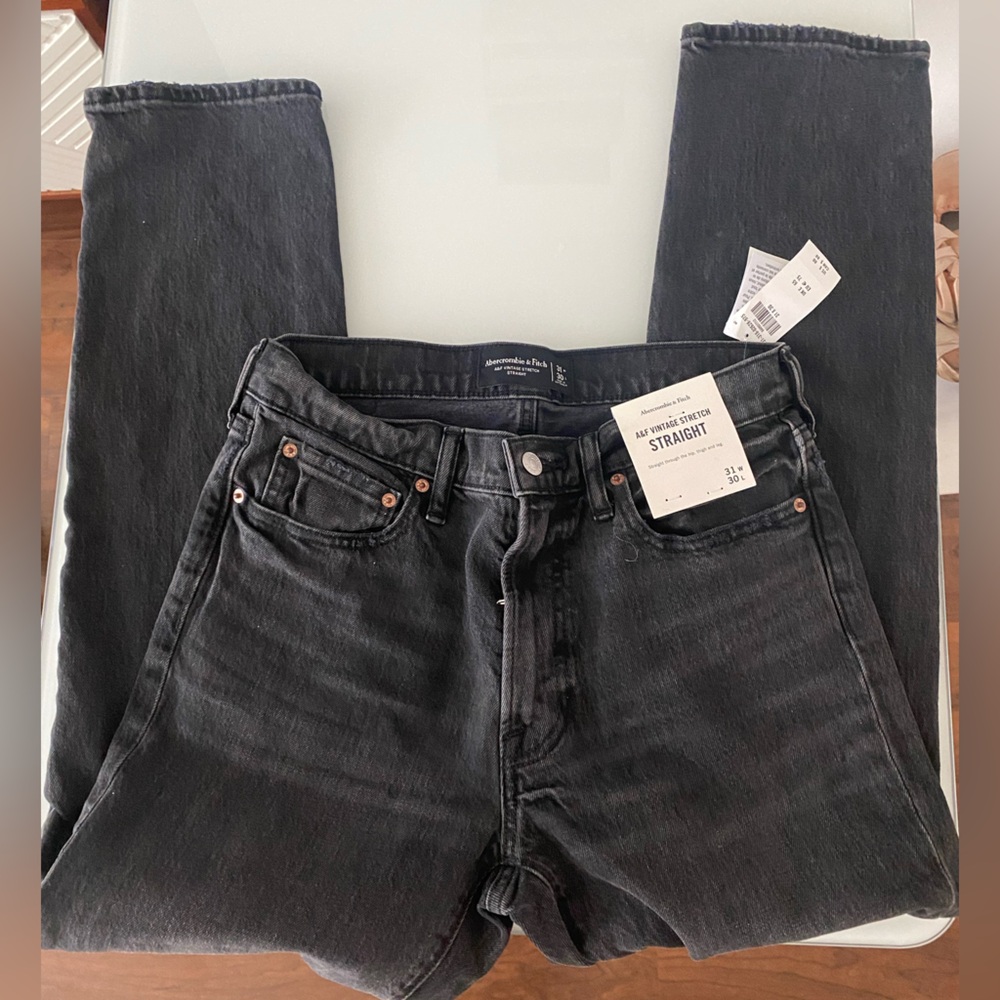 Abercrombie & Fitch Straight Black Jeans